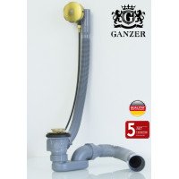 Слив -перелив (полуавтомат) для ванны GANZER GZ1299-ME матовое золото