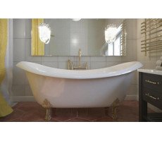 Ванна из литого мрамора Aquastone Лиона 190х86 ножки золото Ванна из литого мрамора Aquastone Лиона 190х86 ножки золото