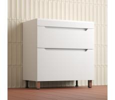 Тумба напольная Style Line Остин под раковину Фортуна 80 2 ящ белый эмаль PLUS ЛС-00002393 