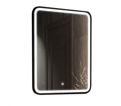 Зеркало Comforty Нобилис-60 LED подсветка, черная рамка, бесконтактный сенсор 600*800 00-00005256 