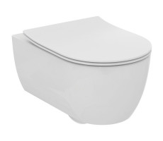 Подвесной унитаз с технологией смыва AquaBlade Ideal Standard Blend T534901 сиденье с микролифтом SLIM, цвет: белый