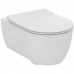 Подвесной унитаз с технологией смыва AquaBlade Ideal Standard Blend T534901 сиденье с микролифтом SLIM, цвет: белый