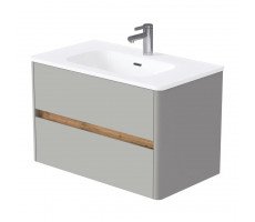 Тумба 1Marka Mona 80П 2я агатовый серый раковина Ц0000043672 