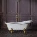 Ванна 185x82 Migliore MILADY на лапах LEONE LUX, белая, слив/перелив бронза 