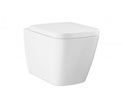 Унитаз подвесной Grohe Bau Edge 106740SH00 с быстросъемным сиденьем для унитаза с плавным закрытием, альпин-белый