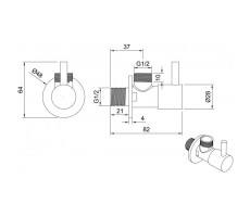 Запорный вентиль Allen Brau Priority 5.31026-GB золото брашированное