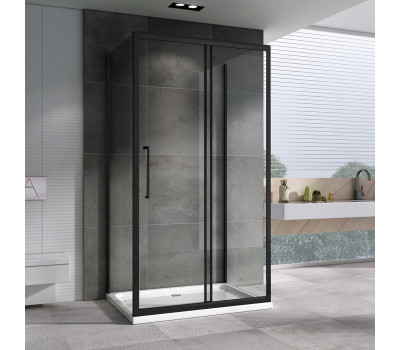 Душевой уголок ABBER Schwarzer Diamant AG30120BH-S70B-S70B черный матовый 