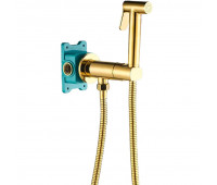 Гигиенический душ с прогрессивным смесителем скрытого монтажа AGATA AL-877-08  золото 
