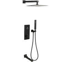 Душевая система Almaes Ebro TVZ-8801 черная матовая Душевая система Almaes Ebro TVZ-8801 черная матовая
