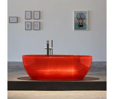 Ванна 167х86 см овальная Antonio Lupi Reflex отдельностоящая, цвет Sangria