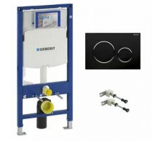 Комплект инсталляция Geberit Duofix UP320 111.300.00.5 с кнопкой смыва 115.882.KM.1 крепеж 