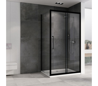 Душевой уголок ABBER Schwarzer Diamant AG30120BH-S70B черный матовый Душевой уголок ABBER Schwarzer Diamant AG30120BH-S70B черный матовый