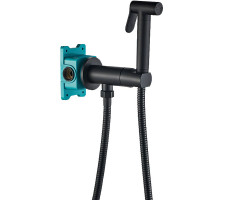 Гигиенический душ с прогрессивным смесителем скрытого монтажа ALMAes AGATA AL-877-05 чёрный Гигиенический душ с прогрессивным смесителем скрытого монтажа ALMAes AGATA AL-877-05 чёрный