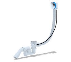 Слив-перелив АНИ Пласт M421 для ванны, полуавтомат, с переходной трубой Слив-перелив АНИ Пласт M421 для ванны, полуавтомат, с переходной трубой