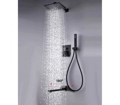 Встраиваемый душевой комплект ALMAes Elbe TVZ-0811 на 3 положения, черный Встраиваемый душевой комплект ALMAes Elbe TVZ-0811 на 3 положения, черный