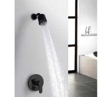 Встраиваемый душевой комплект со смесителем ALMAes, Bartin, 1 режим черный TVZ-0895 