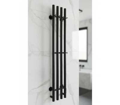 Полотенцесушитель электрический Comfysan Alto EC-4 120/18, черный матовый Полотенцесушитель электрический Comfysan Alto EC-4 120/18, черный матовый