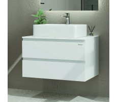 Тумба Onika Алеста 80 подвесная, белая 108065 Тумба Onika Алеста 80 подвесная, белая 108065