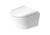 Подвесной унитаз Duravit D-Neo 45880900A1 укороченный, безободковый, с сиденьем микролифт 