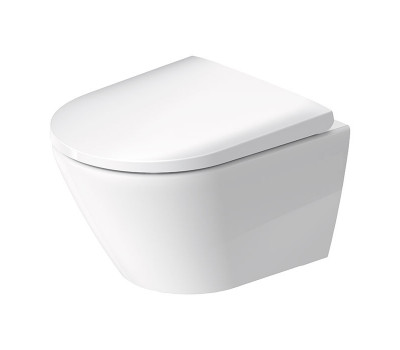 Подвесной унитаз Duravit D-Neo 45880900A1 укороченный, безободковый, с сиденьем микролифт 