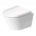 Подвесной унитаз Duravit D-Neo 45880900A1 укороченный, безободковый, с сиденьем микролифт 