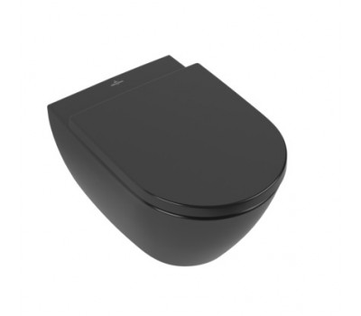 Унитаз подвесной безободковый Villeroy&Boch Subway 2.0 5614R0S5 сиденье с крышкой, цвет Ebony/Ceramicplus 8M42S1S5 Унитаз подвесной безободковый Villeroy&Boch Subway 2.0 5614R0S5 сиденье с крышкой, цвет Ebony/Ceramicplus 8M42S1S5