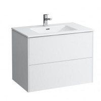 Комплект, раковина и база 80х50х61см Laufen Pro S 8.6496.1.261.104.1 с 2 ящиками с мех. push-and-pull, цвет: белый