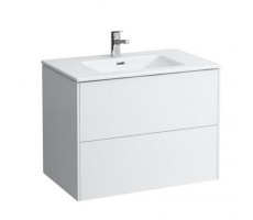 Комплект, раковина и база 80х50х61см Laufen Pro S 8.6496.1.261.104.1 с 2 ящиками с мех. push-and-pull, цвет: белый