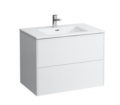 Комплект, раковина и база 80х50х61см Laufen Pro S 8.6496.1.261.104.1 с 2 ящиками с мех. push-and-pull, цвет: белый