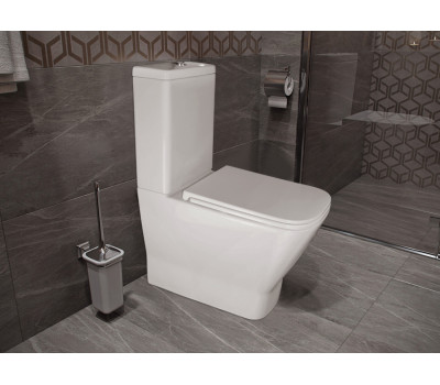 Унитаз-компакт Azario  Joy AZ-2168-UQ3 напольный, безободковый, слив " скрытый Торнадо", с быстросъемным сиденьем микролифт