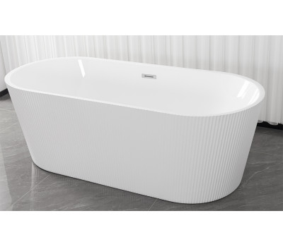 Ванна акриловая 170х75 см Loranto CS-03W-170 отдельностоящая, в комплекте с сифоном и опорными ножками, белый Ванна акриловая 170х75 см Loranto CS-03W-170 отдельностоящая, в комплекте с сифоном и опорными ножками, белый
