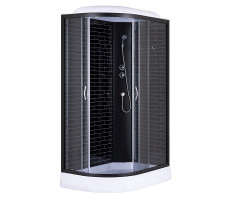 Душевая кабина 120х80 см Loranto CS-66120-13R GB 120 правосторонняя , поддон 13см, черный кирпичный узор, прозрачное стекло 4мм, профиль черный Душевая кабина 120х80 см Loranto CS-66120-13R GB 120 правосторонняя , поддон 13см, черный кирпичный узор, прозрачное стекло 4мм, профиль черный