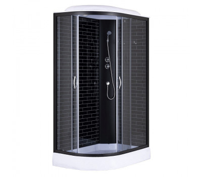 Душевая кабина 120х80 см Loranto CS-66120-13R GB 120 правосторонняя , поддон 13см, черный кирпичный узор, прозрачное стекло 4мм, профиль черный Душевая кабина 120х80 см Loranto CS-66120-13R GB 120 правосторонняя , поддон 13см, черный кирпичный узор, прозрачное стекло 4мм, профиль черный