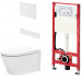 Комплект TECE, TeceSpring Smart L S955797 цвет унитаза-белый, цвет сиденья-белый, цвет клавиши-белый матовый