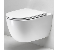 Унитаз подвесной 56х37 см, безободковый, Simas Trevi TRV18bi цвет белый