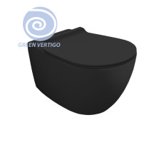 Унитаз подвесной SIMAS Vignoni VI18VERT nero matt Черный матовый, сидение отдельно