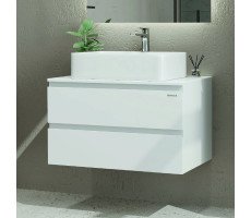 Тумба Onika Алеста 80 подвесная, белая 108065 Тумба Onika Алеста 80 подвесная, белая 108065