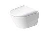 Подвесной унитаз Duravit D-Neo 45880900A1 укороченный, безободковый, с сиденьем микролифт 