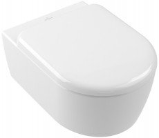 Унитаз подвесной со смывом TwistFlush Villeroy&Boch Skyla 5656CL01 сиденье для унитаза с функцией QuickRelease и SoftClosing  Альпийский белый