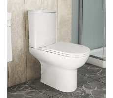 Унитаз-компакт Azario Kano 93590 напольный, безободковый, в комплекте с быстросъемным сиденьем микролифт