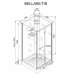 Кабина душевая без крыши 90x90 см Ceruttispa BELLA90B черный матовый