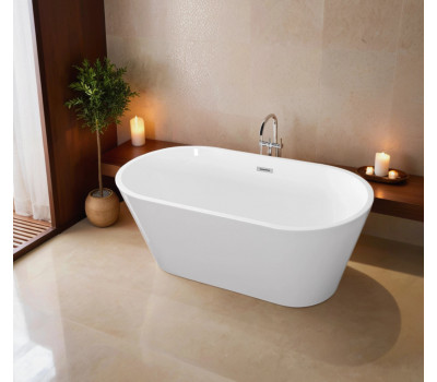 Ванна акриловая 170х75 см Loranto CS-01-170 отдельностоящая, в комплекте с сифоном и опорными ножками Ванна акриловая 170х75 см Loranto CS-01-170 отдельностоящая, в комплекте с сифоном и опорными ножками