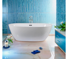 Ванна акриловая 170х82 см Loranto CS-14-170 отдельностоящая, в комплекте с сифоном и опорными ножками Ванна акриловая 170х82 см Loranto CS-14-170 отдельностоящая, в комплекте с сифоном и опорными ножками