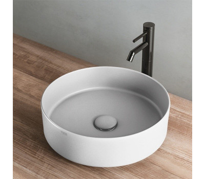 Раковина накладная Ø 40 см Ceramica CIELO Shui Comfort SHCOLAT40 TL цвет Talco (тальк)