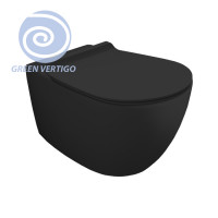Унитаз подвесной SIMAS Vignoni VI18VERT nero matt Черный матовый, сидение отдельно