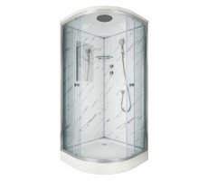 Душевая кабина 100х100см Niagara Luxe NG-7702M низкий поддон (15см) стенки МРАМОР  