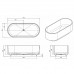 Ванна отдельностоящая из полимерного материала 170x75 Knief Ellipse shape 70003030 цвет Pyrit # 030
