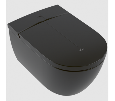 Унитаз-биде подвесной Villeroy&Boch Viclean V0E200R7 CeramicPlus, цвет-Pure Black