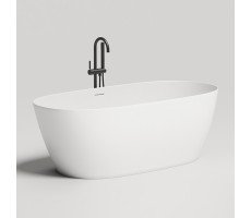 Ванна отдельностоящая 170x81 см Salini SOFIA 102526M донный клапан "Up&Down", сифон, слив-перелив, материал: S-Stone, цвет: белый матовый