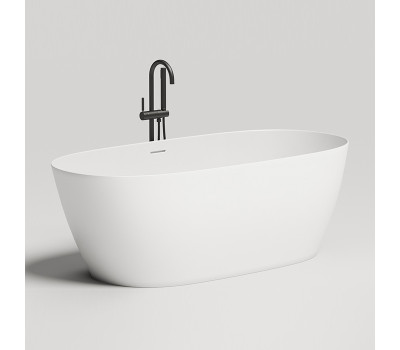 Ванна отдельностоящая 170x81 см Salini SOFIA 102526M донный клапан "Up&Down", сифон, слив-перелив, материал: S-Stone, цвет: белый матовый
